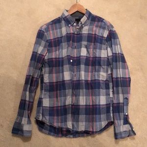 J crew lightweight plaid button down shirt